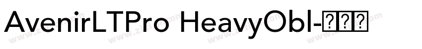 AvenirLTPro HeavyObl字体转换
